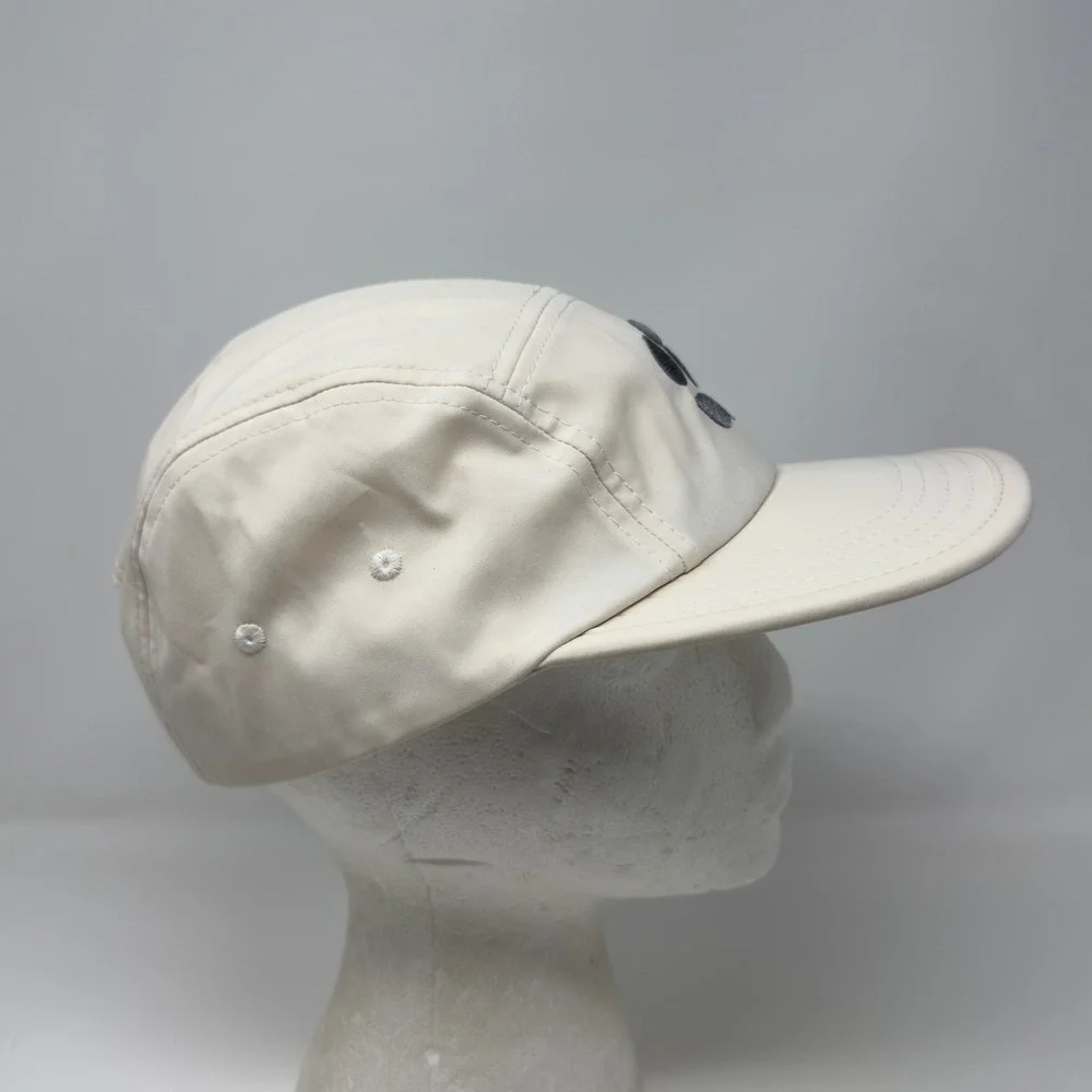 Revive 5 Panel Camper Hat Cream Off‎ White Embroidered Logo Adjustable Strapback